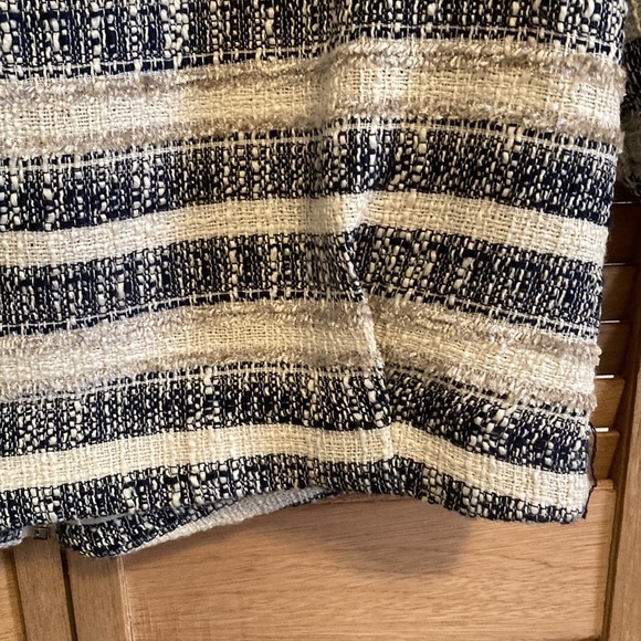 H&M Womens size 4 Textured Weave striped boucle Jacket lined zip up NWT - Picture 7 of 10